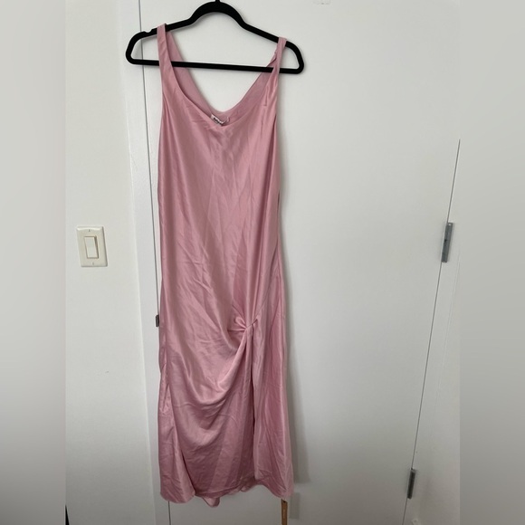Reformation Bevin Satin Dress in Babygirl NWT - Picture 3 of 7